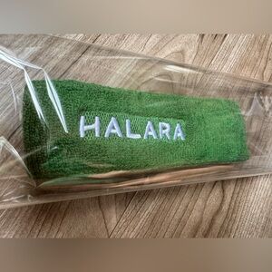 Green Halara brand Terry Stretch head/sweat band NEW